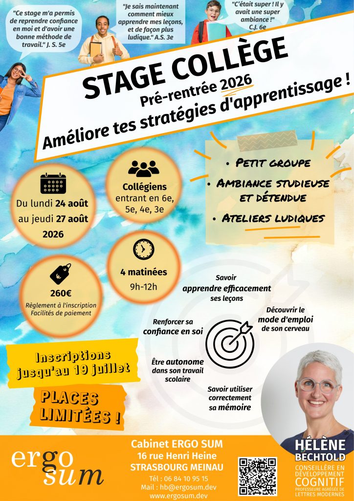 Flyer stage collège Été 2026