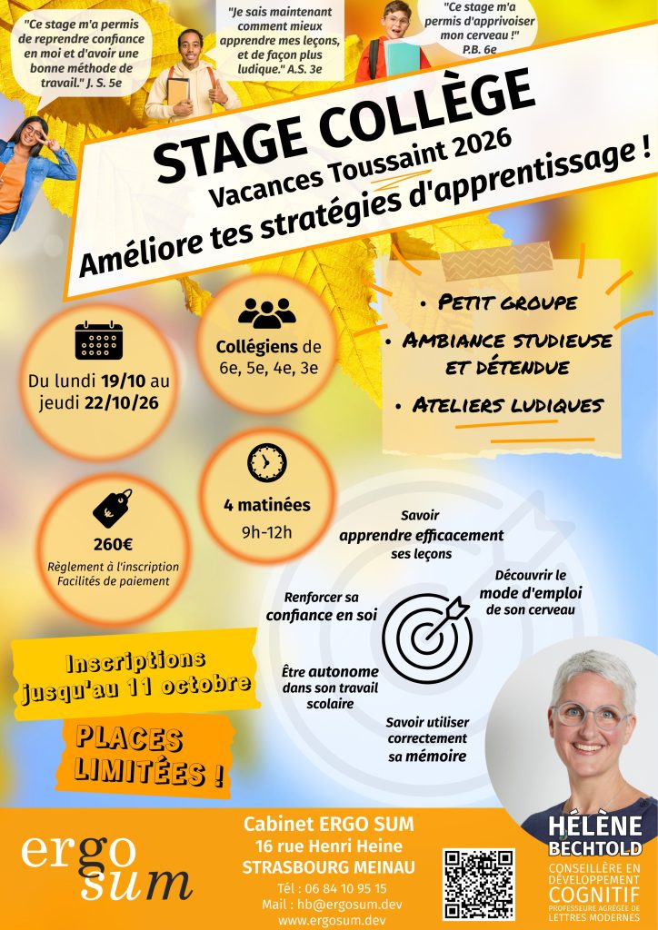 Flyer stage collège Automne 2026